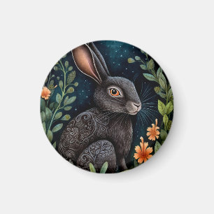 Midnight Hare Magnet