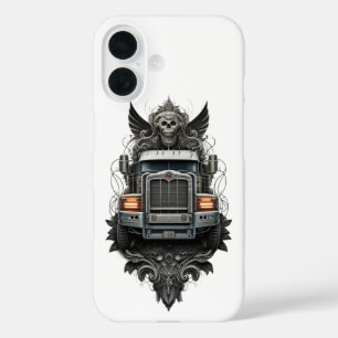Midnight Haulier of Doom / Dark Trucker Skull iPhone 16 Case