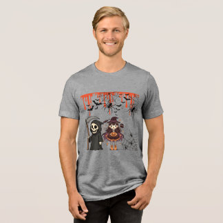 Midnight Haunt Society grey Tri-Blend Shirt