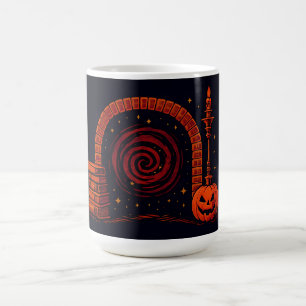 Midnight Hearth Mediaeval-Orange and black Coffee Mug