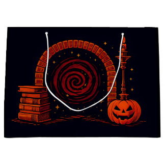 Midnight Hearth Mediaeval-Orange and black Large Gift Bag