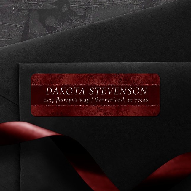 Midnight Henna Romance | Red Satiny Grunge Address (Creator Uploaded)