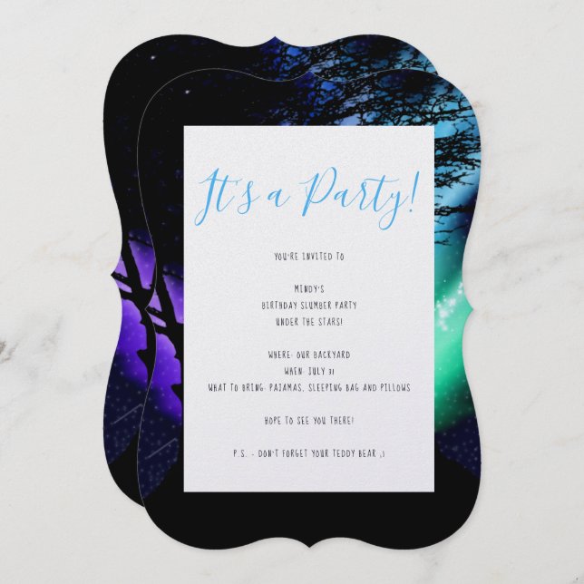 Midnight Howl Invitation (Front/Back)