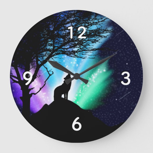 Midnight Howl Large Clock (Front)