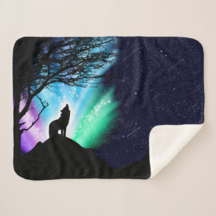 Midnight Howl Sherpa Blanket