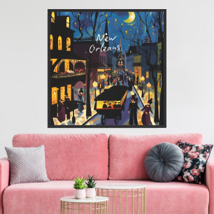 Midnight in the Crescent City: New Orleans Serenad Canvas Print