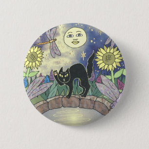 Midnight in the Garden of Dragonflies 6 Cm Round Badge