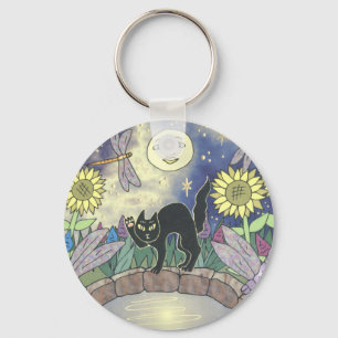 Midnight in the Garden of Dragonflies Key Ring