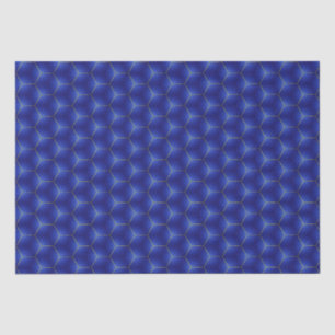 Midnight Indigo and Gold Geometric Design   Tissue Paper