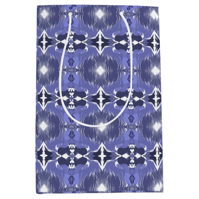 Midnight Indigo Kaleidoscope  Medium Gift Bag (Front)