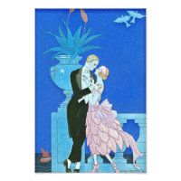 Midnight Kiss Art Deco Print