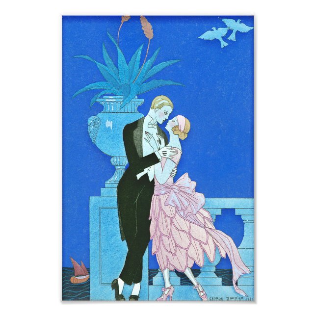 Midnight Kiss Art Deco Print (Front)