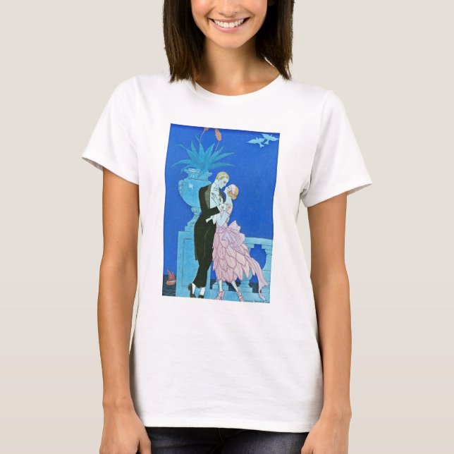 Midnight Kiss Art Deco T-shirt (Front)