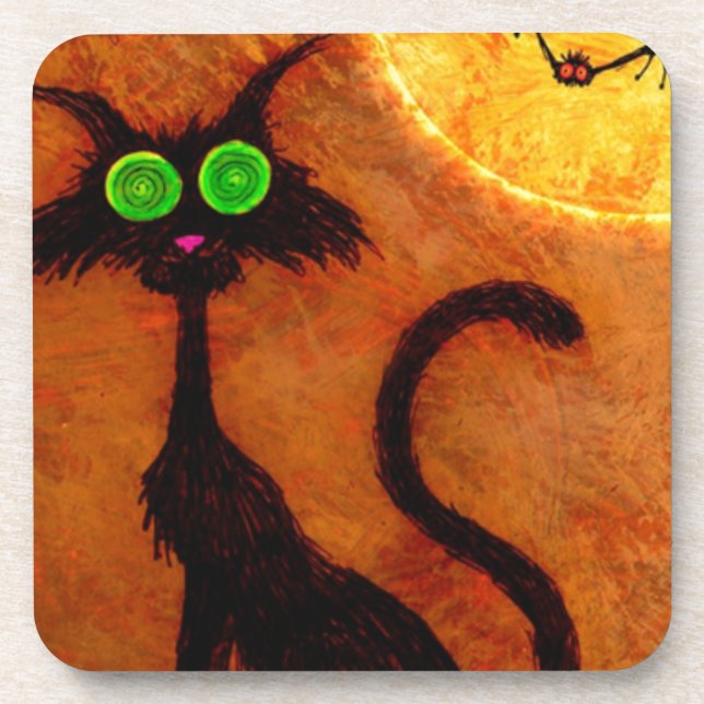 Midnight Kitty Collection Coaster (Front)