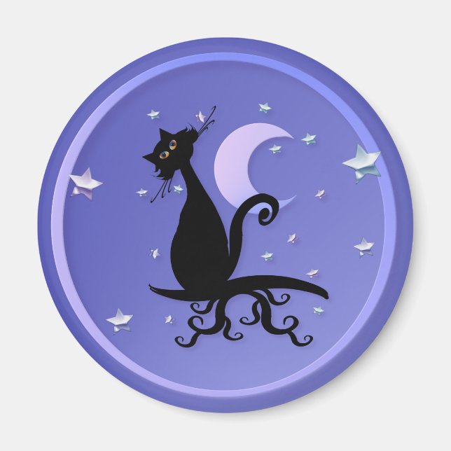 Midnight Kitty Magnets (Front)