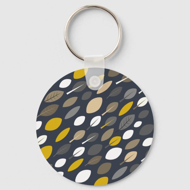 Midnight Leaves Key Ring (Front)