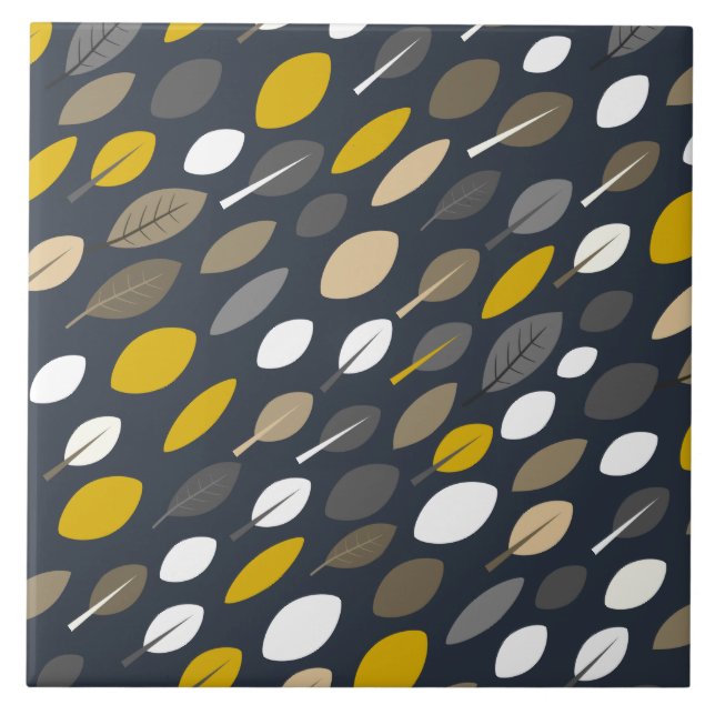 Midnight Leaves Tile (Front)
