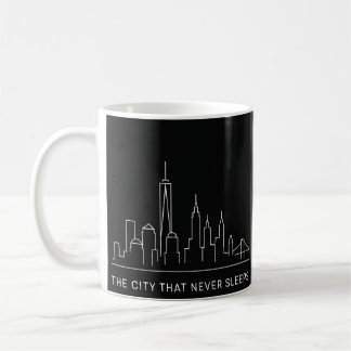 Midnight Lines: NYC Never Sleeps Coffee Mug