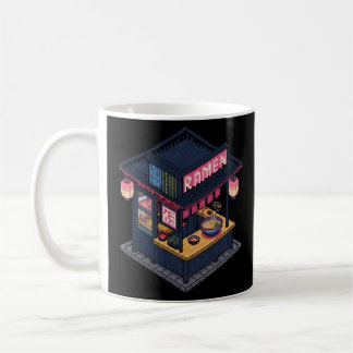 Midnight Lofi Pixel Art Ramen Shop Coffee Mug