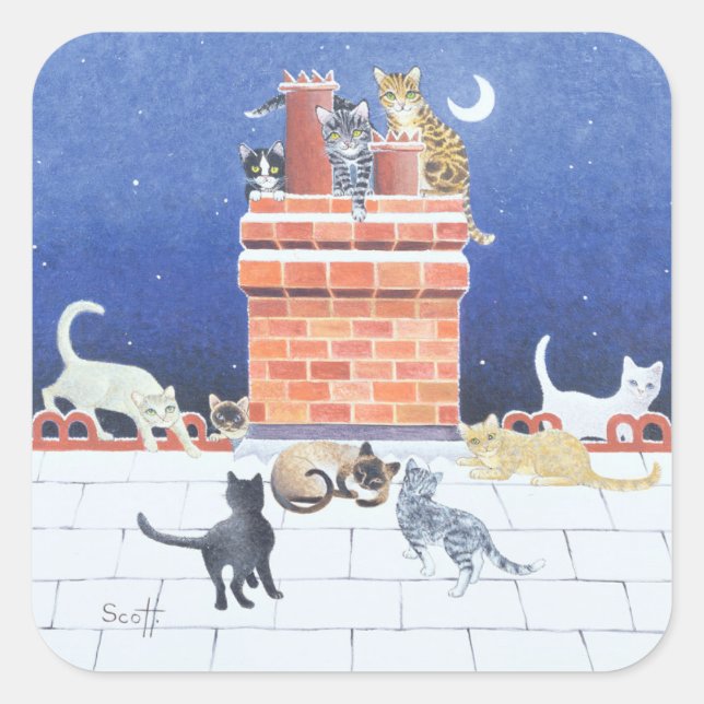 Midnight Madness Square Sticker (Front)