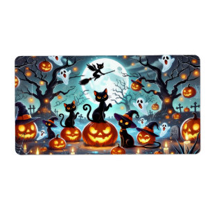 Midnight Magic: Black Cats & Pumpkins Halloween