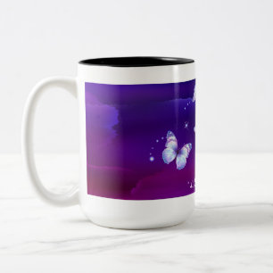 Midnight Magic Butterflies Two-Tone Coffee Mug