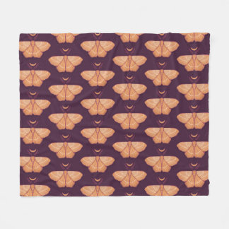 Midnight Magic: Witchy Night Moth Fleece Blanket
