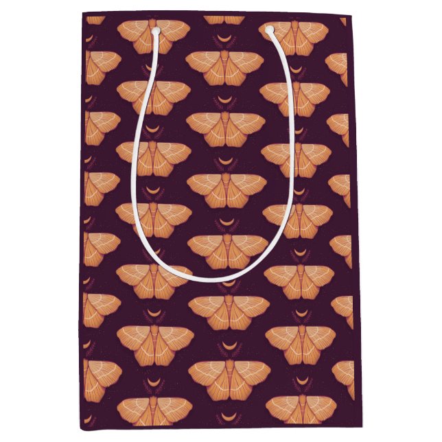 Midnight Magic: Witchy Night Moth Medium Gift Bag (Front)