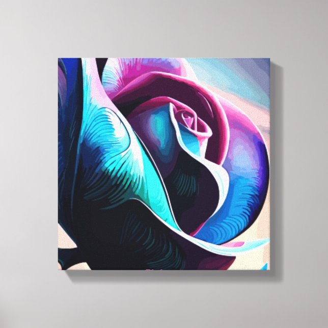 Midnight Majesty: The Dark Beauty of Black Roses Canvas Print (Front)