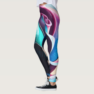 Midnight Majesty: The Dark Beauty of Black Roses Leggings