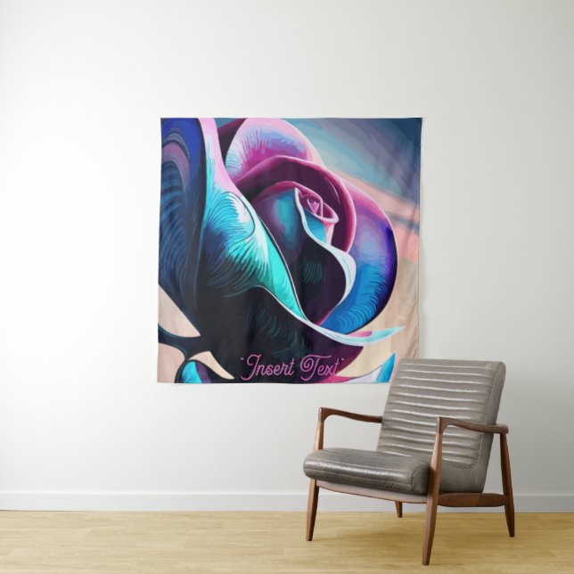 Midnight Majesty: The Dark Beauty of Black Roses Tapestry (In Situ)