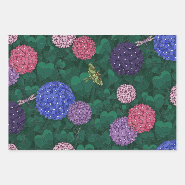 Midnight Mantis & Moon Moth Wrapping Paper (Front)