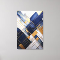 Midnight&Marble : Art Deco Navy and Gold Geometric