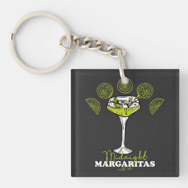 Midnight margaritas 1692, witches, Salem Witches   Key Ring (Front)