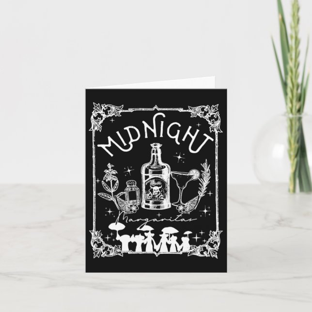Midnight Margaritas Practical Magic Tee Halloween  Card (Front)
