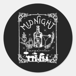 Midnight Margaritas Practical Magic Tee Halloween Classic Round Sticker