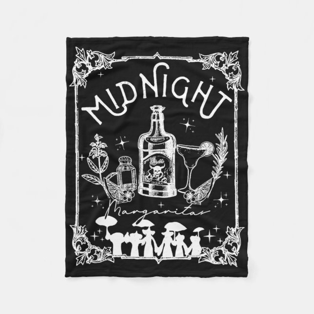 Midnight Margaritas Practical Magic Tee Halloween  Fleece Blanket (Front)