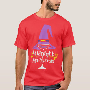 Midnight Margaritas Witch Halloween Drinking  T-Shirt