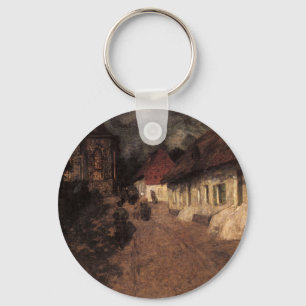 Midnight Mass by Frits Thaulow Key Ring