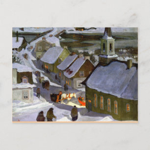 Midnight Mass, fine art painting Postcard