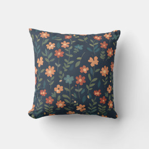 Midnight Meadow Wildflower Cushion