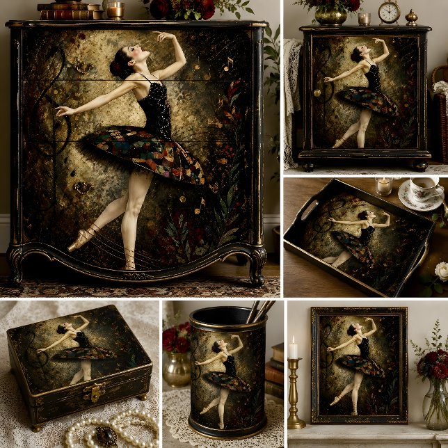 Midnight Melody Ballerina Decoupage Tissue Paper (Midnight Melody Ballerina Decoupage Tissue Paper)