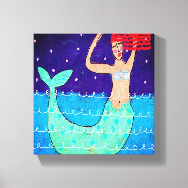 Midnight Mermaid Abstract Digital Print (Front)