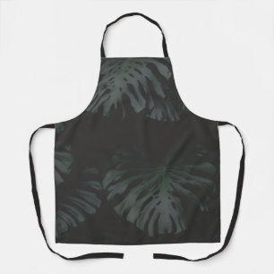 Midnight Monstera Shadows Apron