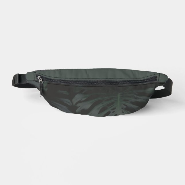 Midnight Monstera Shadows Fanny Pack (Front)