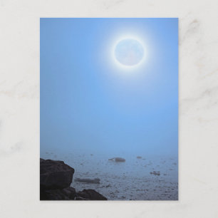 Midnight Moon   Arctic, Svalbard Postcard