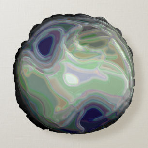 Midnight Moon New Galaxy Round Pillow