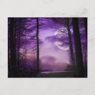 Midnight Moon - Purple Postcard