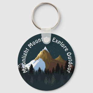 Midnight Mountain Explorer Outdoor Custom Key Ring