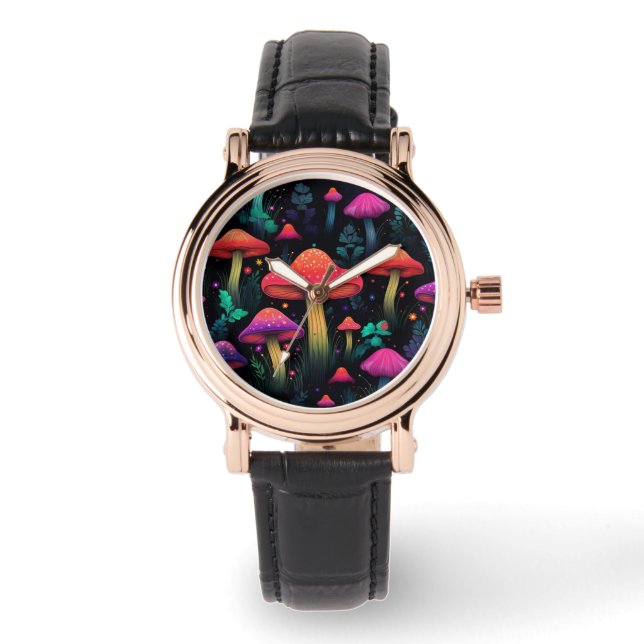 Midnight Mushrooms Watch (Front)